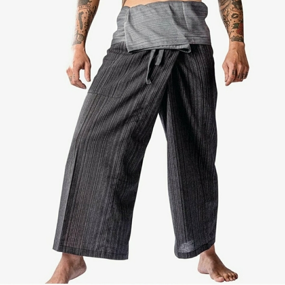 Vintage Other - THAI Fisherman Bohemian Pirate Yoga Loose Unstructured Two-Tone Pants